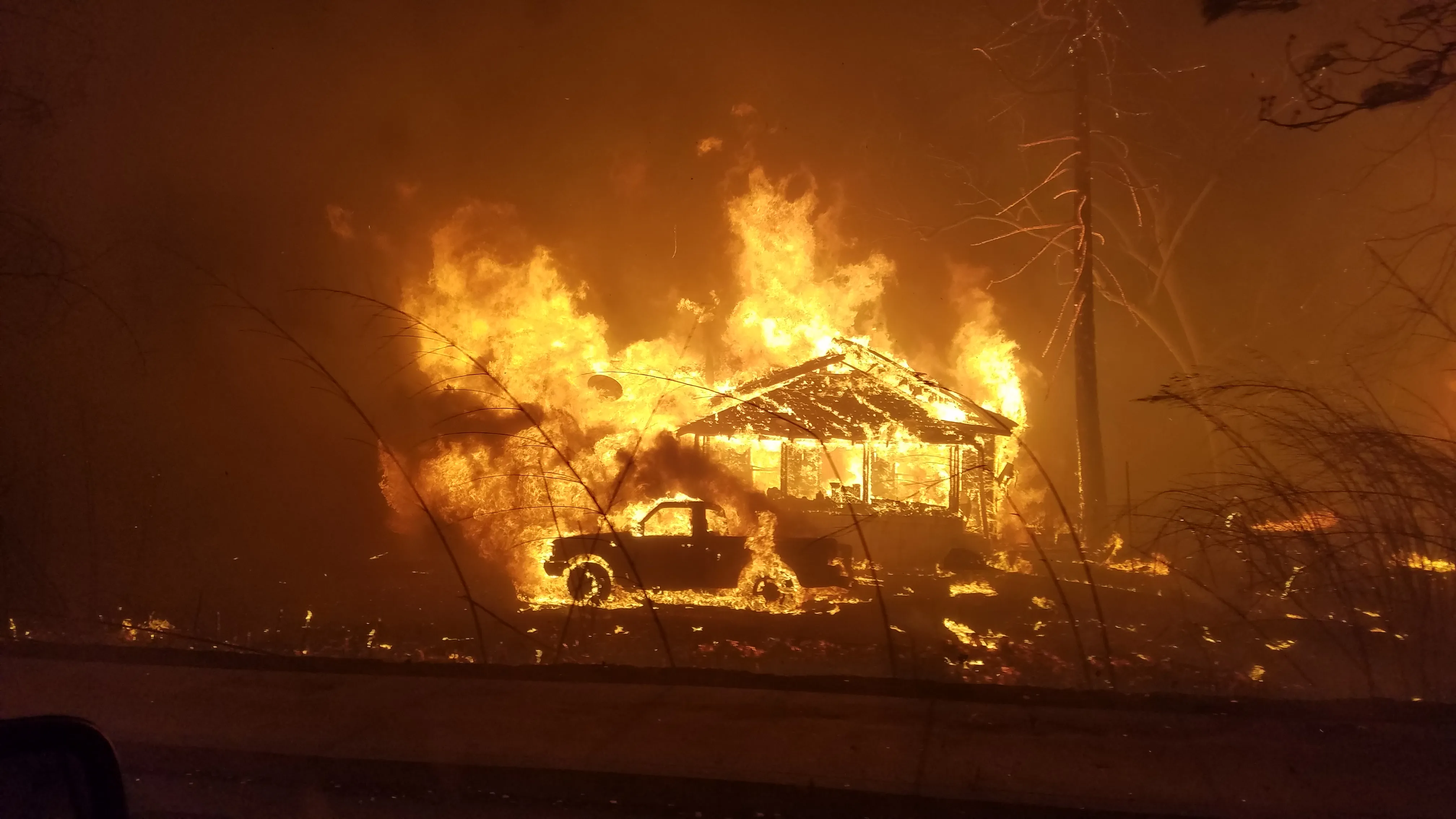 Camp Fire Engulfed Parcel