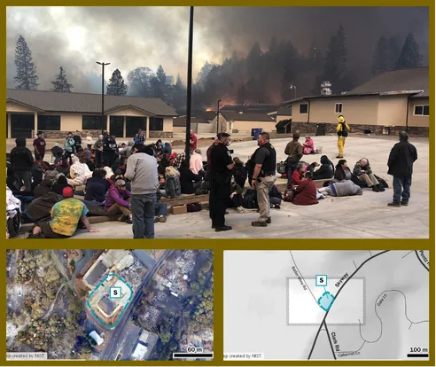 commercial parking lot in Paradise, CA